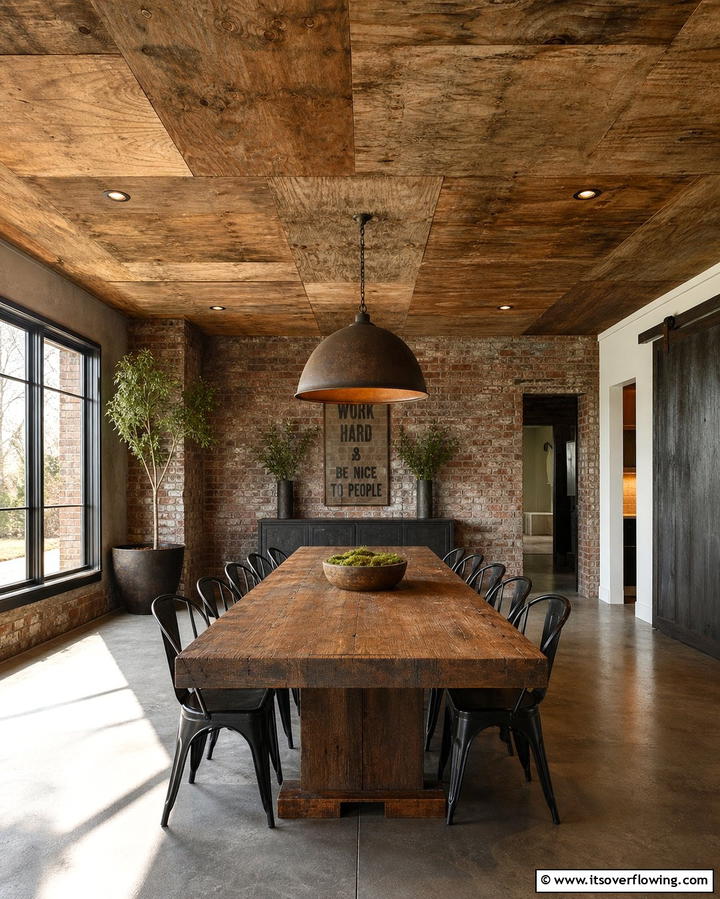 Rustic Charm with Reclaimed Plywood Panels - 25 Plywood Ceiling Ideas for a Rustic Look