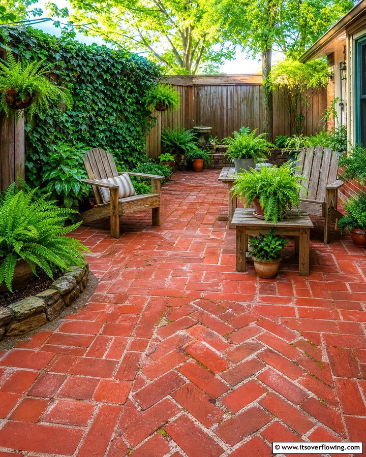 Rustic Charm with Red Brick Pavers - 20 Red Paver Patio Ideas for Stunning Outdoor Spaces