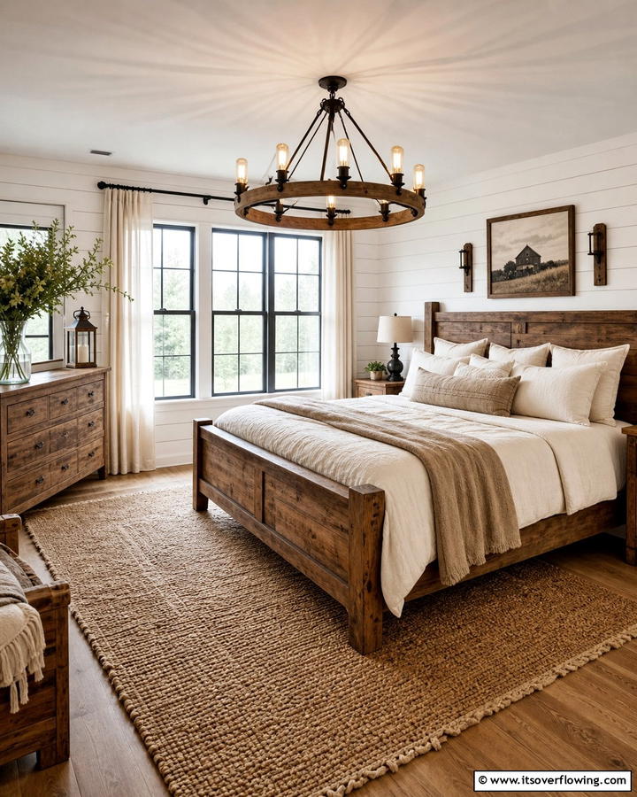 Rustic Charm - 20 Bedroom Chandelier Ideas to Elevate Your Space