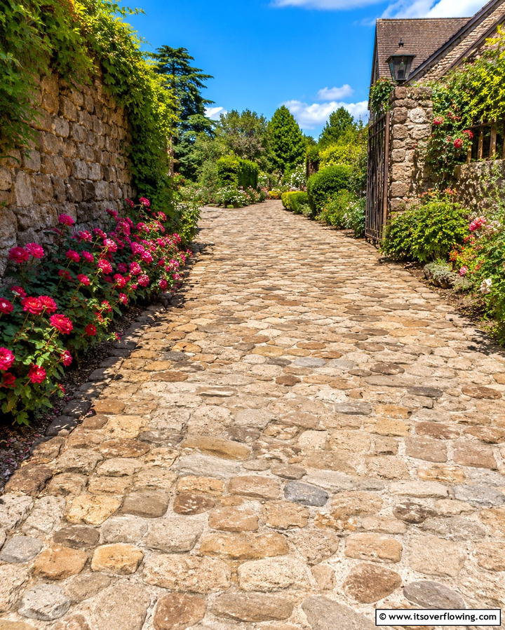 Rustic Cobblestone Walkway - 20 Stone Walkway Ideas to Enhance Your Garden