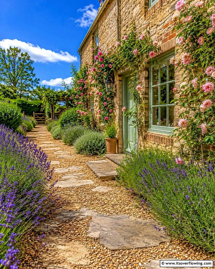 Rustic Cottage Gravel Pathway - 30 Gravel Driveway Ideas- Durable & Stylish Options