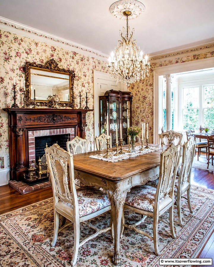 Rustic Country Warmth - 30 Cozy Dining Room Fireplace Design Ideas & Tips