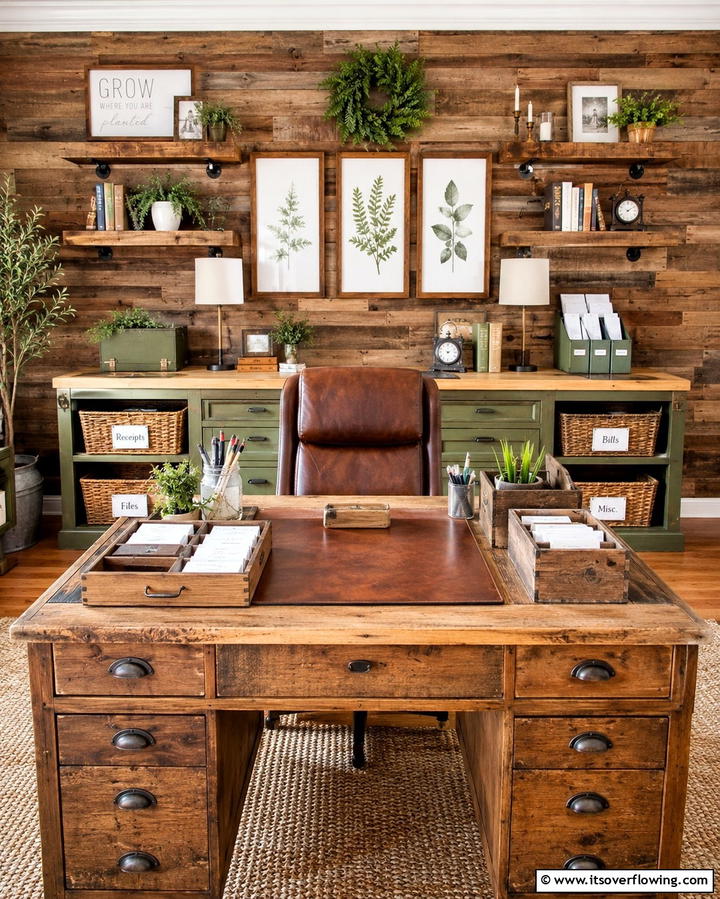 Rustic Desk Organization Tips - 30 Rustic Home Office Ideas for a Cozy Workspace