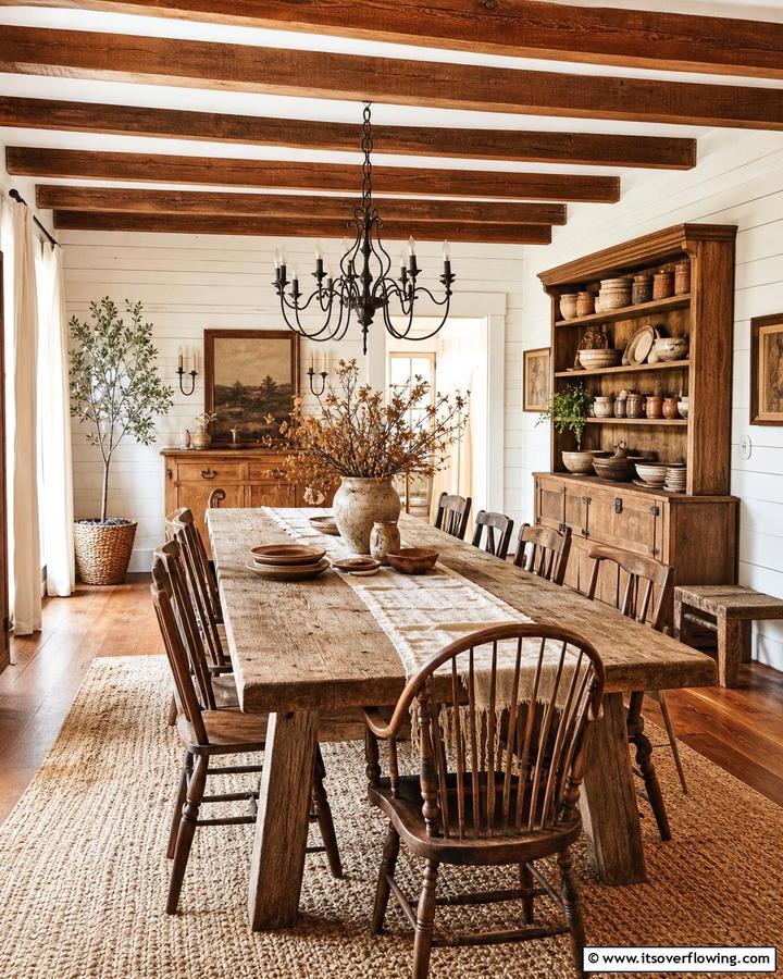 Rustic Dining Room Charm - 30 Stylish House Decor Ideas for Every Room in Your Home