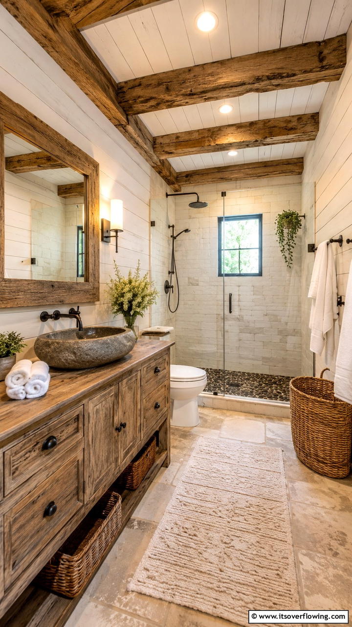 Rustic Elegance - 30 Ensuite Bathroom Ideas for Luxurious Privacy