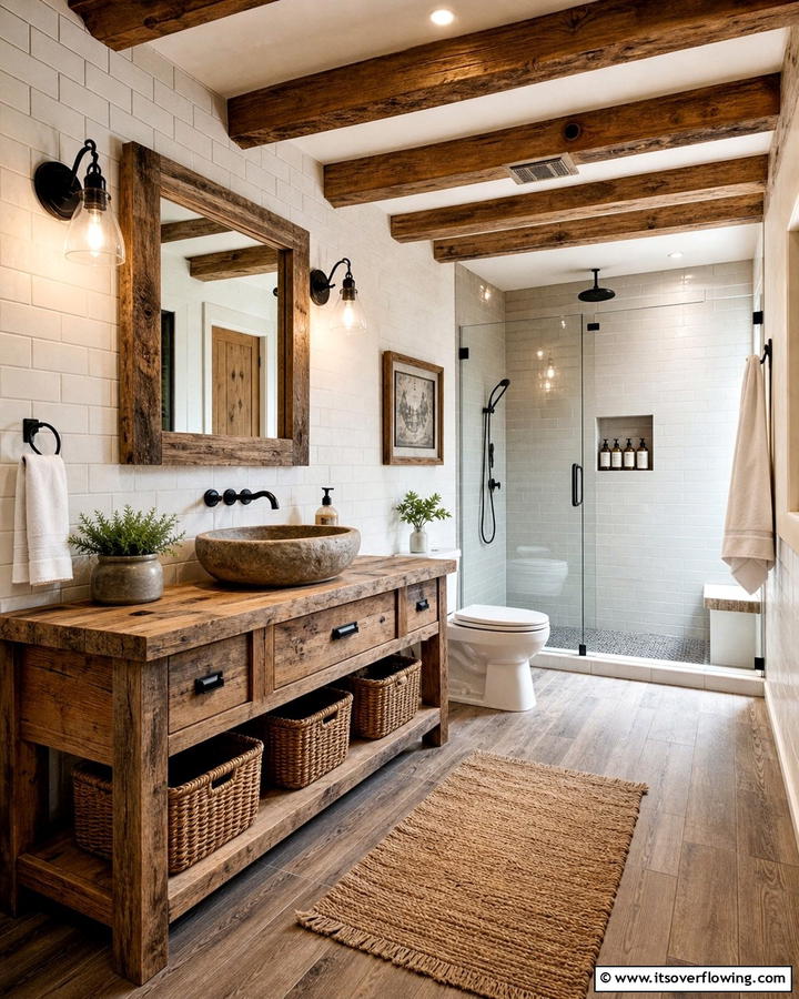 Rustic Elegance Bathroom - 21 Luxury Bathroom Ideas for a Spa-Like Retreat
