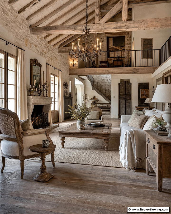 Rustic Elegance - 21 French Country Living Room Ideas for Rustic Elegance
