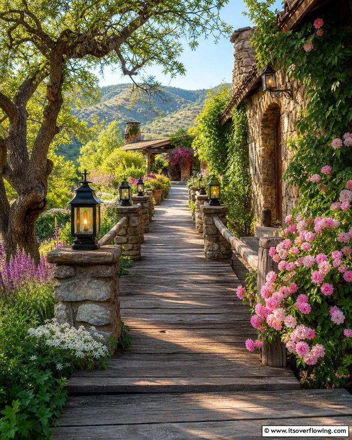 Rustic Elevated Walkway - 20 Elevated Walkway Ideas for a Unique Landscape