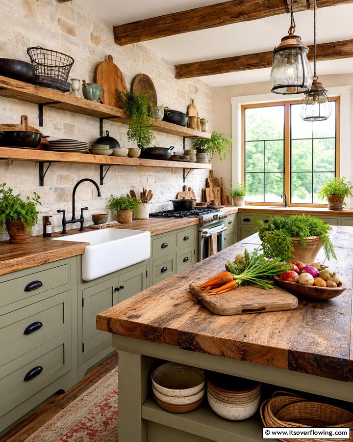 Rustic Farm to Table Counter Designs - 30 Kitchen Counter Decor Ideas to Elevate Your Space