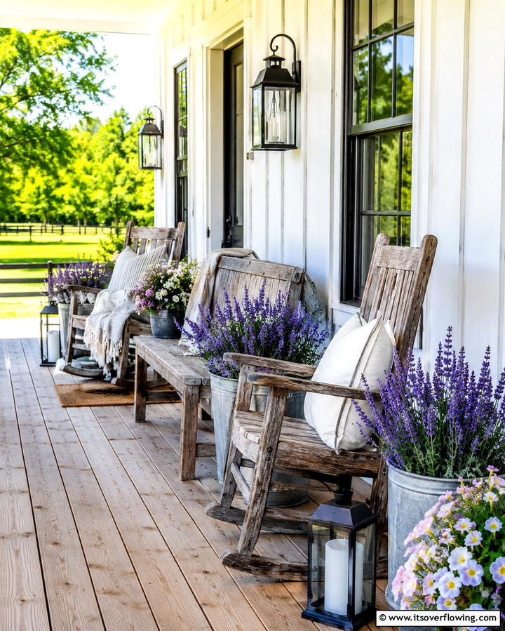 Rustic Farmhouse Charm - 25 Side Porch Ideas to Enhance Your Outdoor Living Space