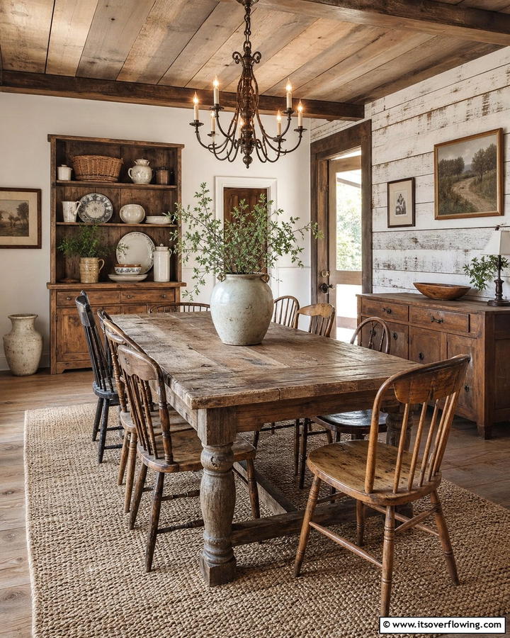 Rustic Farmhouse Dining Room - 21 Dining Room Design Ideas for Elegant Gatherings