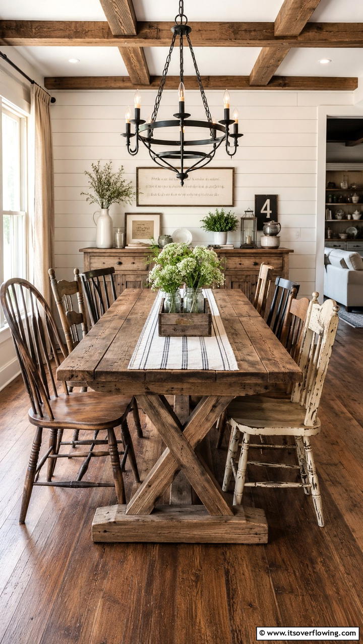 Rustic Farmhouse Dining - 30 Dining Room Ideas for Memorable Gatherings