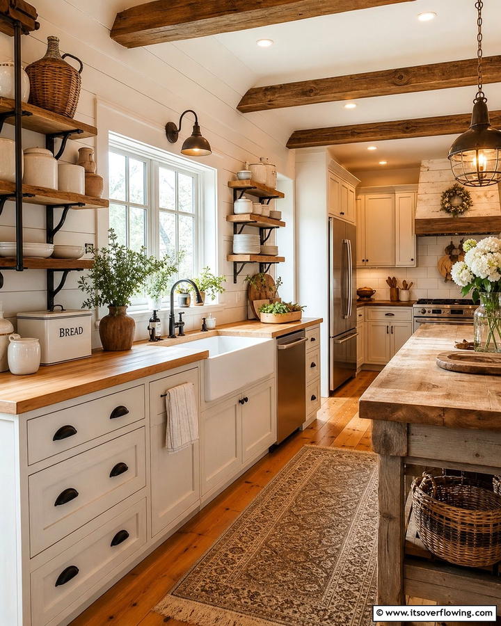 Rustic Farmhouse Kitchen - 30 Inspiring Home Decor Ideas to Refresh Your Living Space