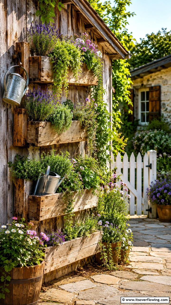 Rustic Farmhouse Vertical Garden - 21 Space-Saving Vertical Garden Ideas for Urban Living
