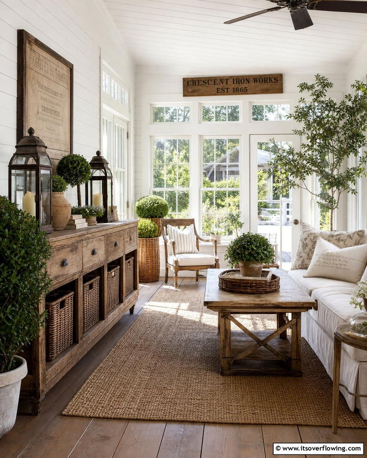 Rustic Farmhouse Vibe - 25 Morning Room Ideas to Brighten Your Day