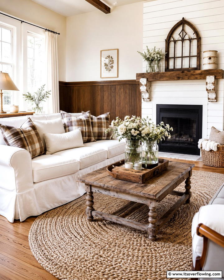 Rustic Farmhouse Wainscoting - 30 Elegant Living Room Wainscoting Ideas for Modern Homes