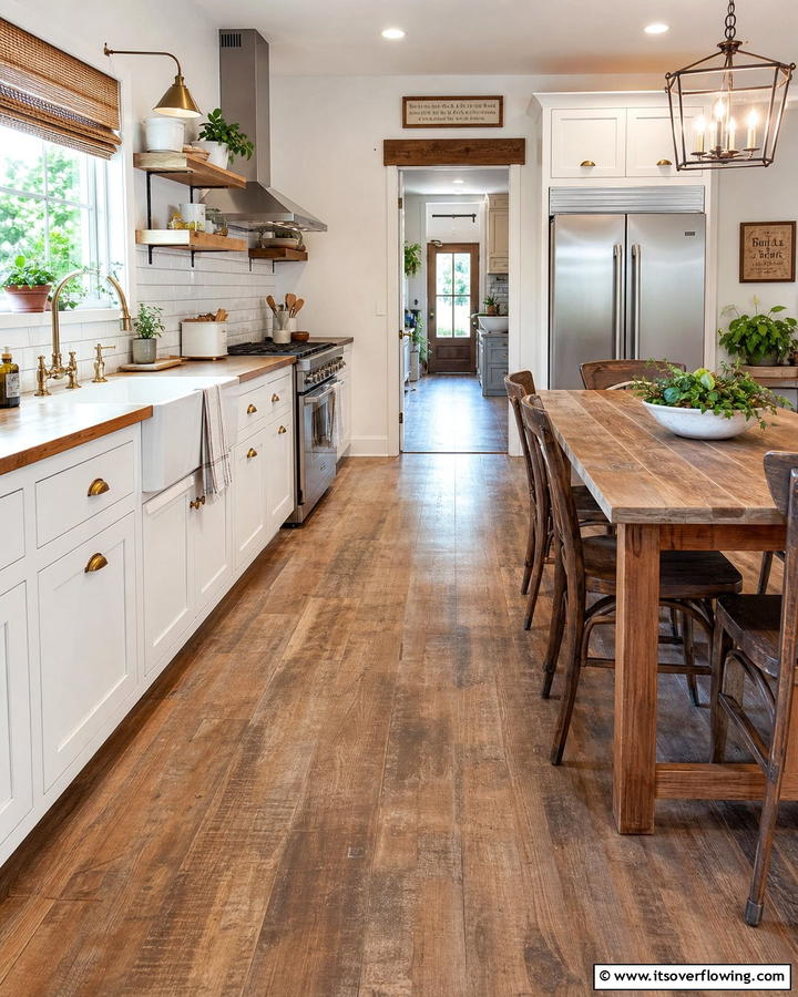 Rustic Faux Wood Finish - 20 Indoor Concrete Floor Paint Ideas for a Modern Look