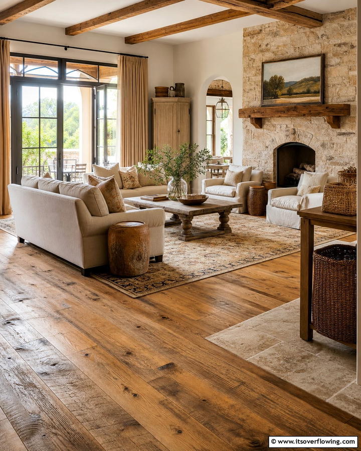 Rustic Floor Textures - 21 Rustic Living Room Ideas for Cozy Natural Interior Designs