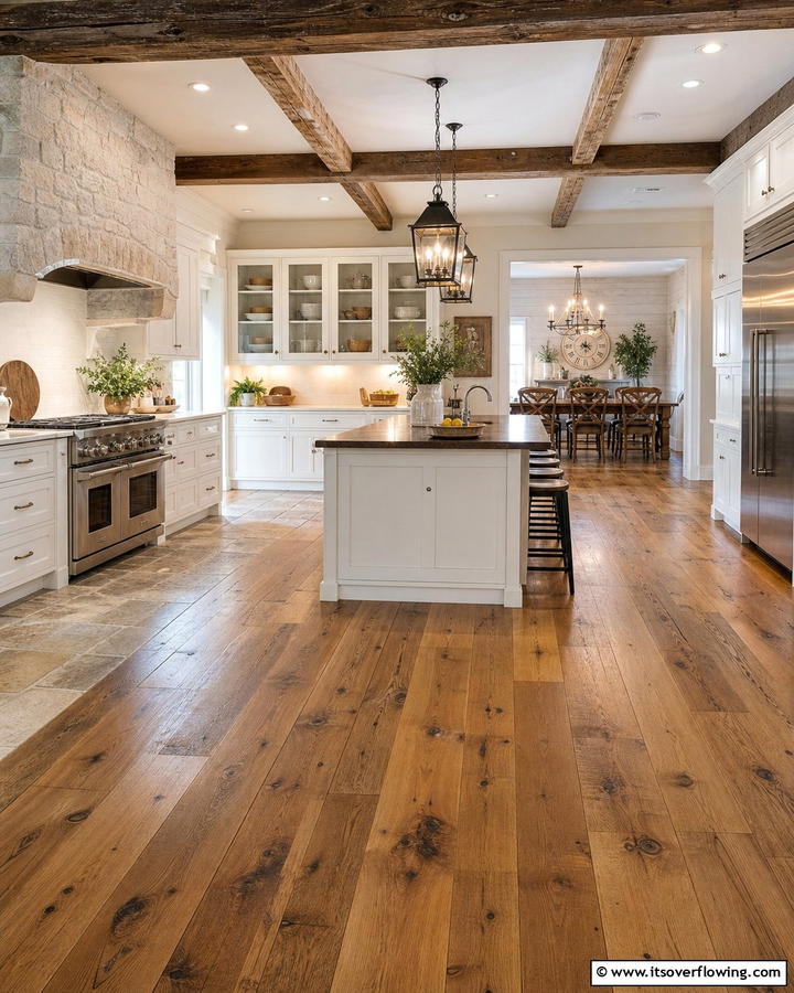 Rustic Flooring Options - 21 Country Kitchen Ideas with Farmhouse Appeal