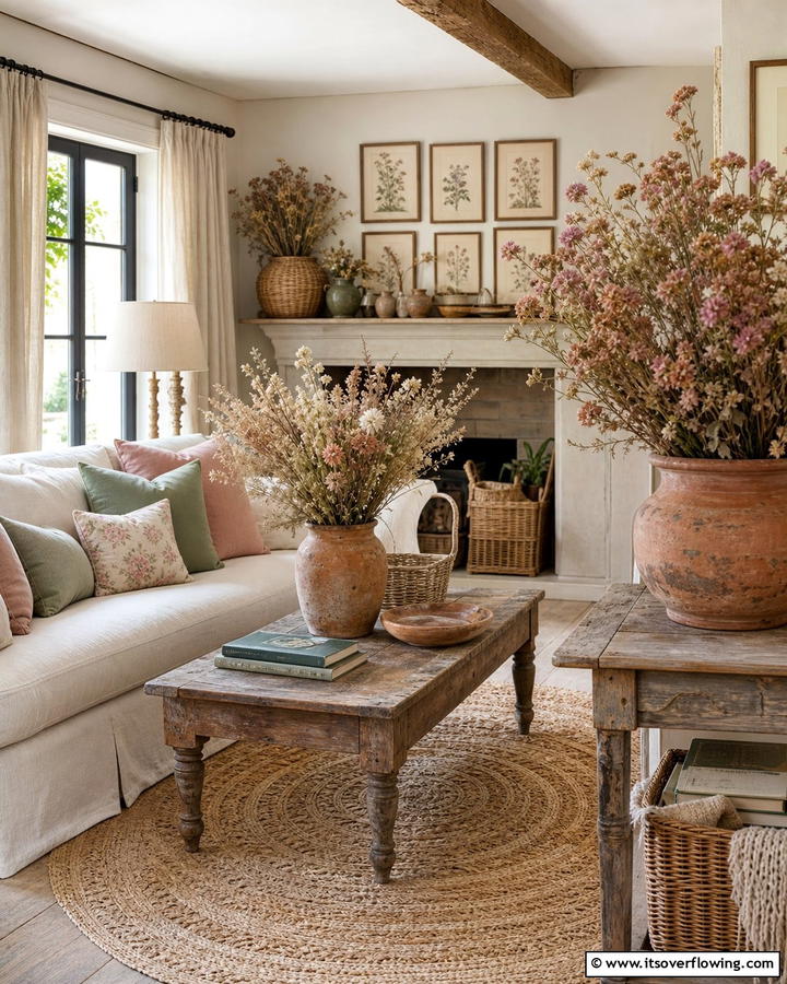 Rustic Floral Arrangements - 30 Vintage Decor Ideas to Add Retro Charm to Your Home