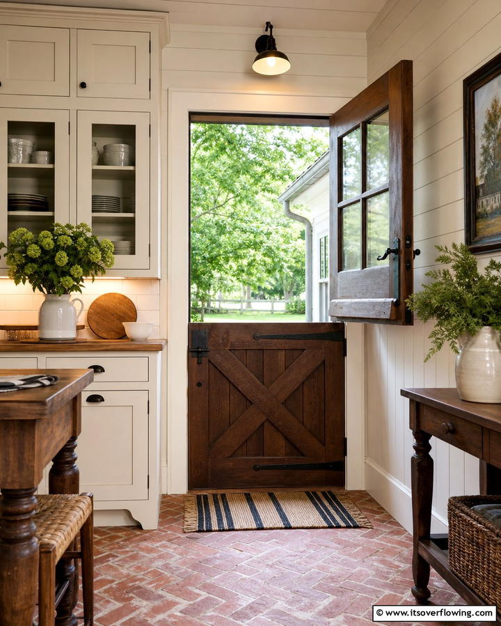 Rustic Front Door with Dutch Split Design - 25 Rustic Front Door Ideas to Welcome Guests in Style