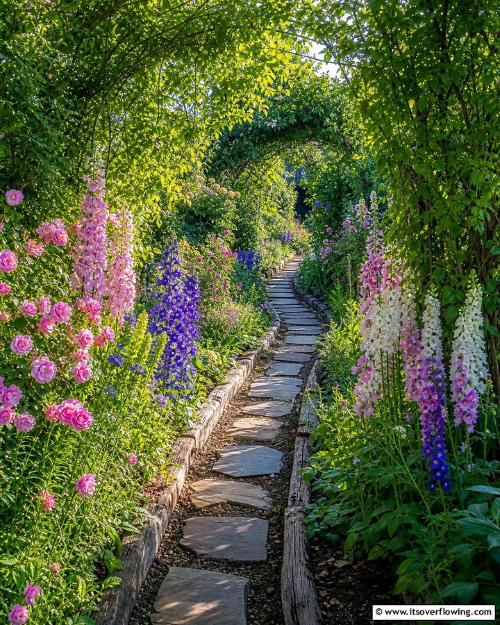 Rustic Garden Pathways - 21 Cottage Garden Ideas Full of Whimsical Blooms