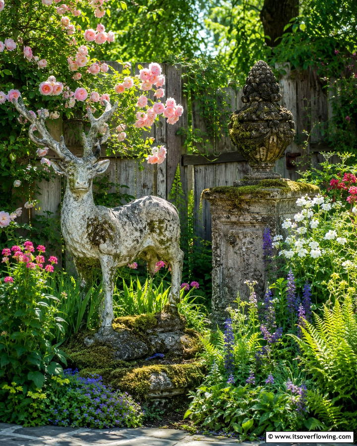 Rustic Garden Statues - 30 Rustic Landscaping Ideas for Natural Yard Beauty