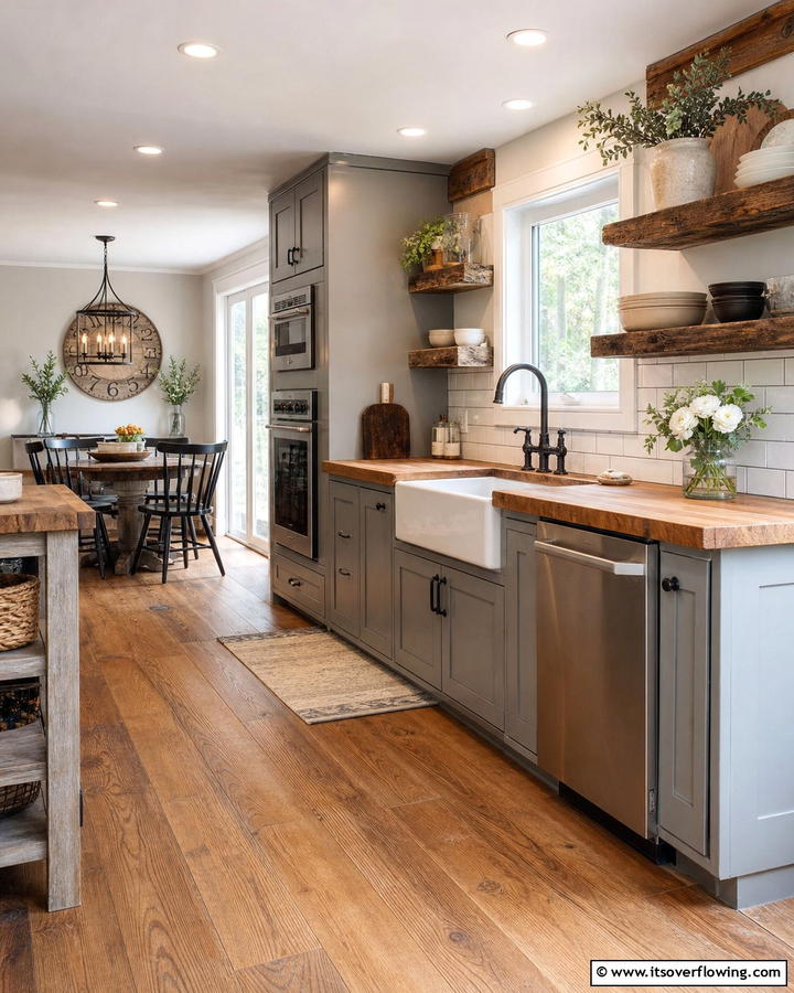 Rustic Gray Warmth - 21 Gray Kitchens- Timeless Designs for Modern Homes