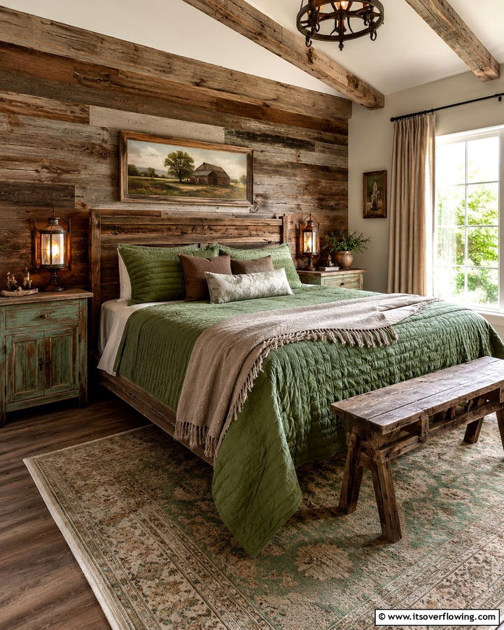 Rustic Green and Brown Decor - 25 Green and Brown Bedroom Ideas for Earthy Vibes