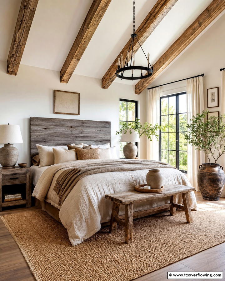 Rustic Grey Wood Headboard for Natural Appeal - 25 Elegant Grey Headboard Bedroom Ideas for a Calm Space