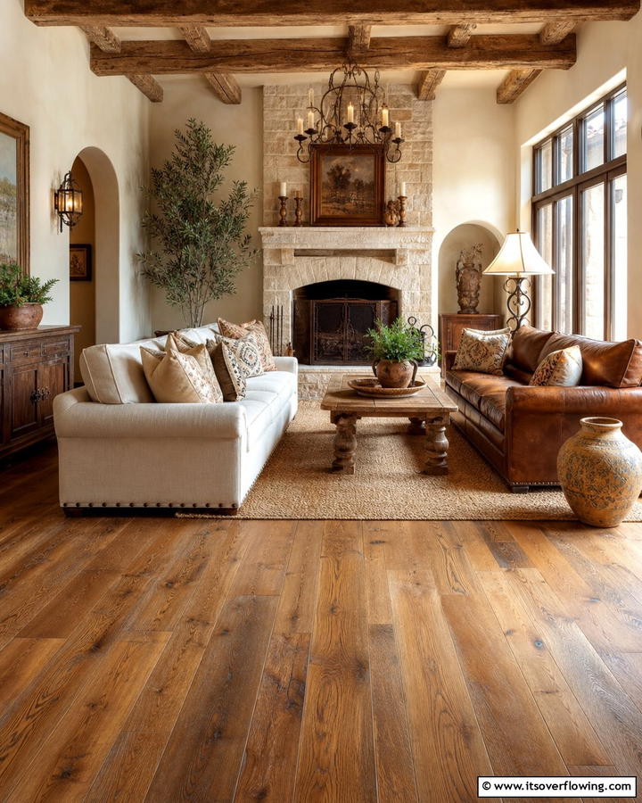 Rustic Hardwood Floors - 30 Tuscan Interior Design Ideas for Earthy Mediterranean Style