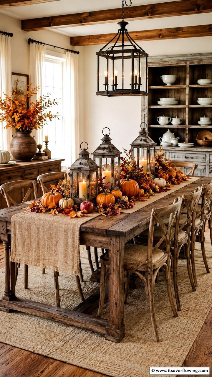 Rustic Harvest Centerpiece - 21 Inspiring Thanksgiving Decor Ideas to Celebrate Gratitude