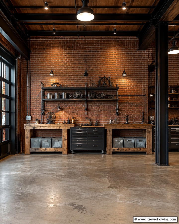 Rustic Industrial Garage - 30 Garage Makeover Ideas to Transform Your Space