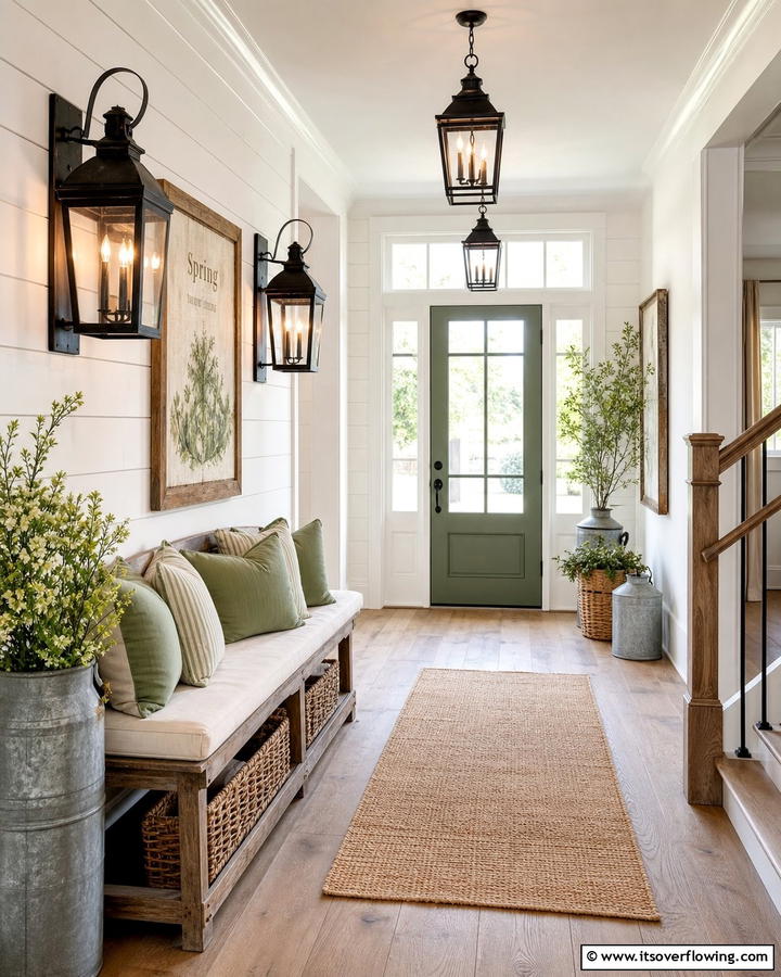 Rustic Lantern Accents - 21 Entryway Lighting Ideas to Brighten Your Foyer