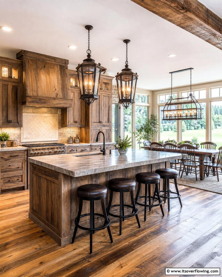 Rustic Lighting Fixtures - 21 Country Kitchen Ideas with Farmhouse Appeal