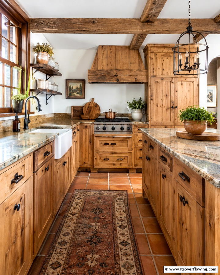 Rustic Maple Cabinets for a Cozy Feel - 25 Maple Kitchen Cabinets Ideas for a Warm Look