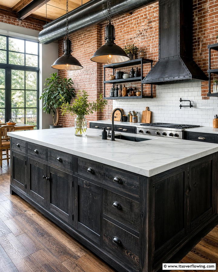 Rustic Marble with Matte Finish - 25 Marble Kitchen Island Ideas for a Stunning Centerpiece