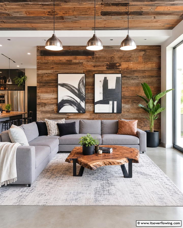 Rustic Modern Fusion - 21 Modern Living Room Ideas for Stylish Gatherings