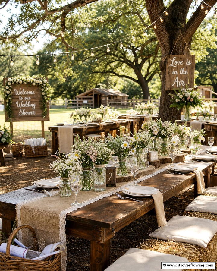 Rustic Outdoor Celebration Wedding Shower - 21 Fun Wedding Shower Ideas to Celebrate the Couple