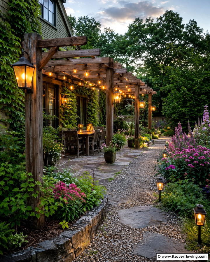 Rustic Outdoor Lighting - 30 Rustic Landscaping Ideas for Natural Yard Beauty