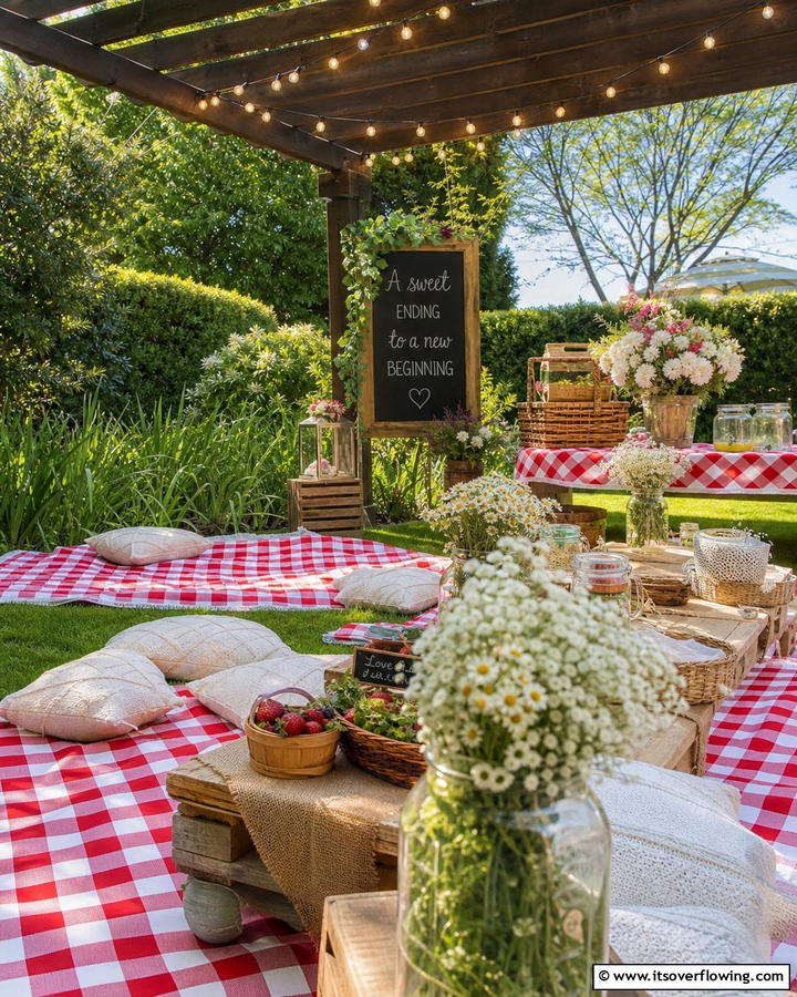 Rustic Outdoor Picnic Setup - 21 Unique Bridal Shower Ideas for Memorable Celebrations