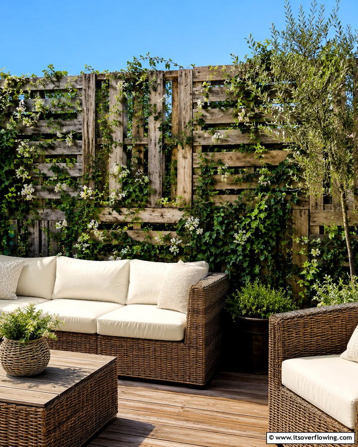 Rustic Pallet Garden Fence - 25 Vertical Pallet Garden Ideas for Urban Spaces