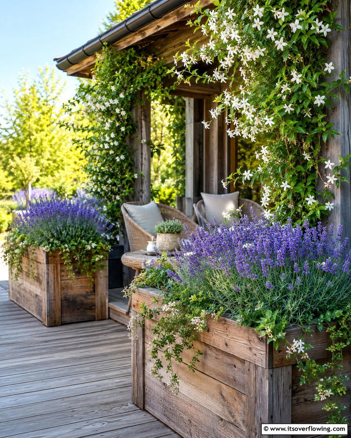 Rustic Planter Charm - 30 Deck Decorating Ideas with Plants for Lush Outdoor Living