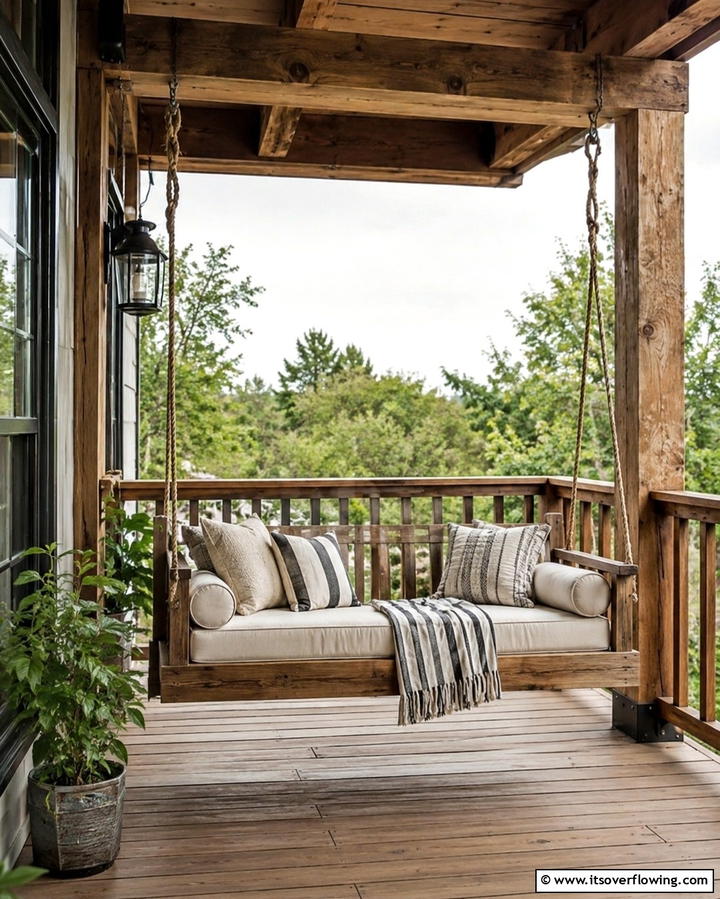 Rustic Porch Swing - 25 Rustic Porch Ideas to Create a Cozy Outdoor Retreat