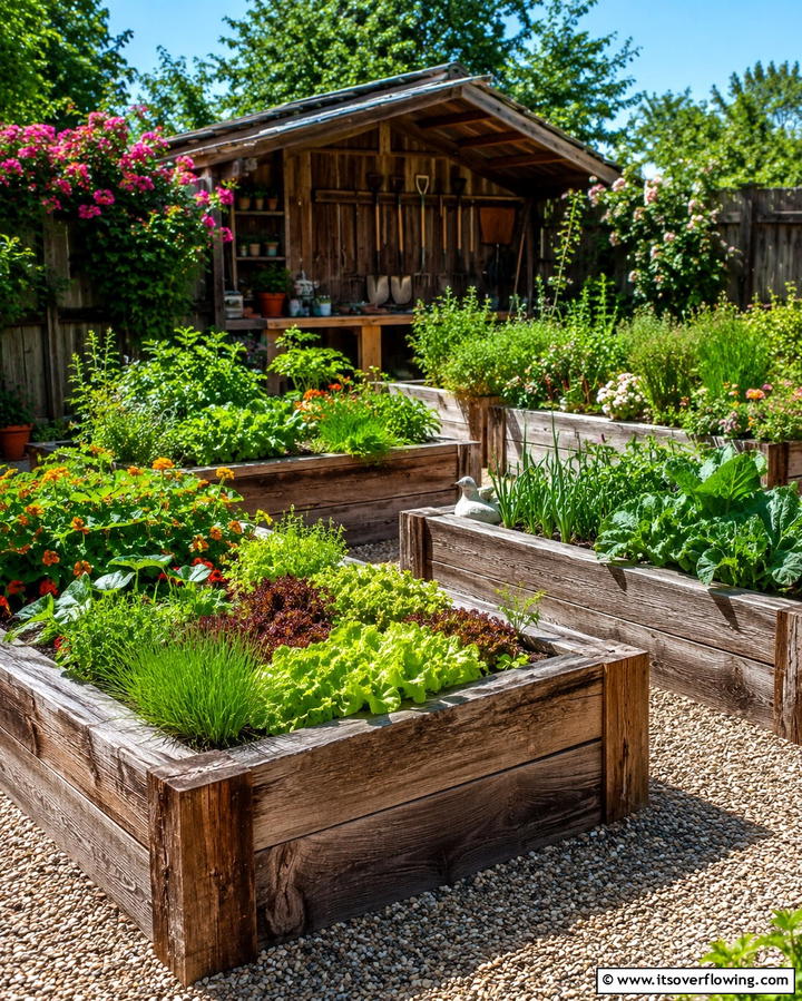 Rustic Raised Planter Beds - 30 Rustic Landscaping Ideas for Natural Yard Beauty