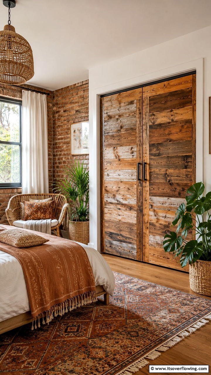 Rustic Reclaimed Wood Door - 30 Closet Door Ideas to Enhance Style and Functionality