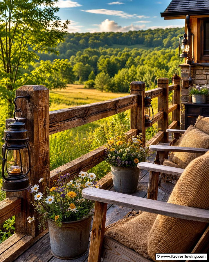 Rustic Reclaimed Wood Railing - 21 Deck Railing Ideas for Style and Safety