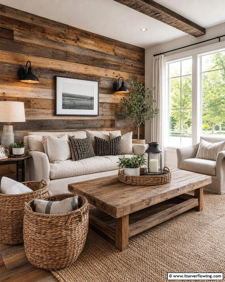 Rustic Reclaimed Wood Shiplap Accent Wall - 21 Shiplap Accent Wall Ideas for Rustic & Modern Homes