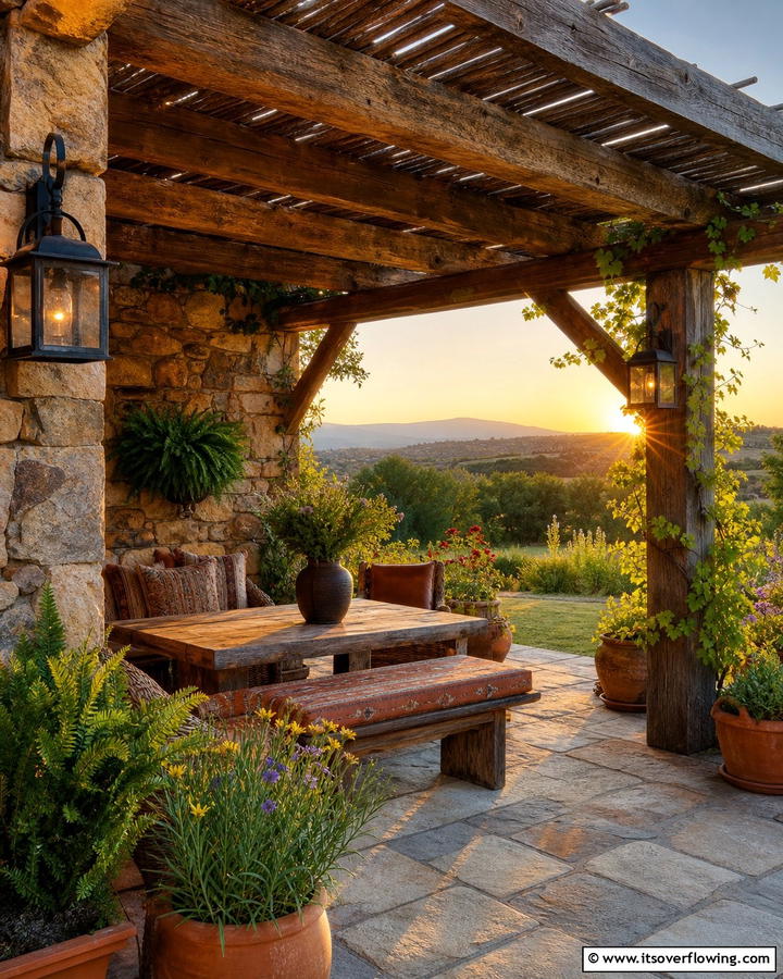 Rustic Retreat Pergola Design - 21 Pergola Patio Designs for Structured Outdoor Shade Solutions