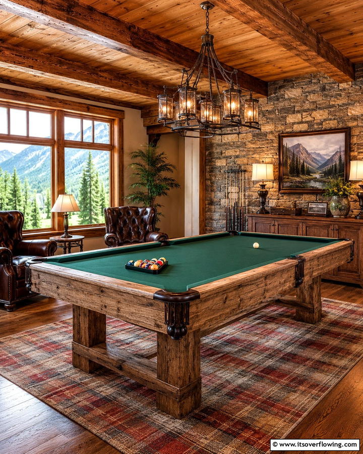 Rustic Retreat Pool Table Room - 25 Pool Table Room Ideas for the Ultimate Game Room
